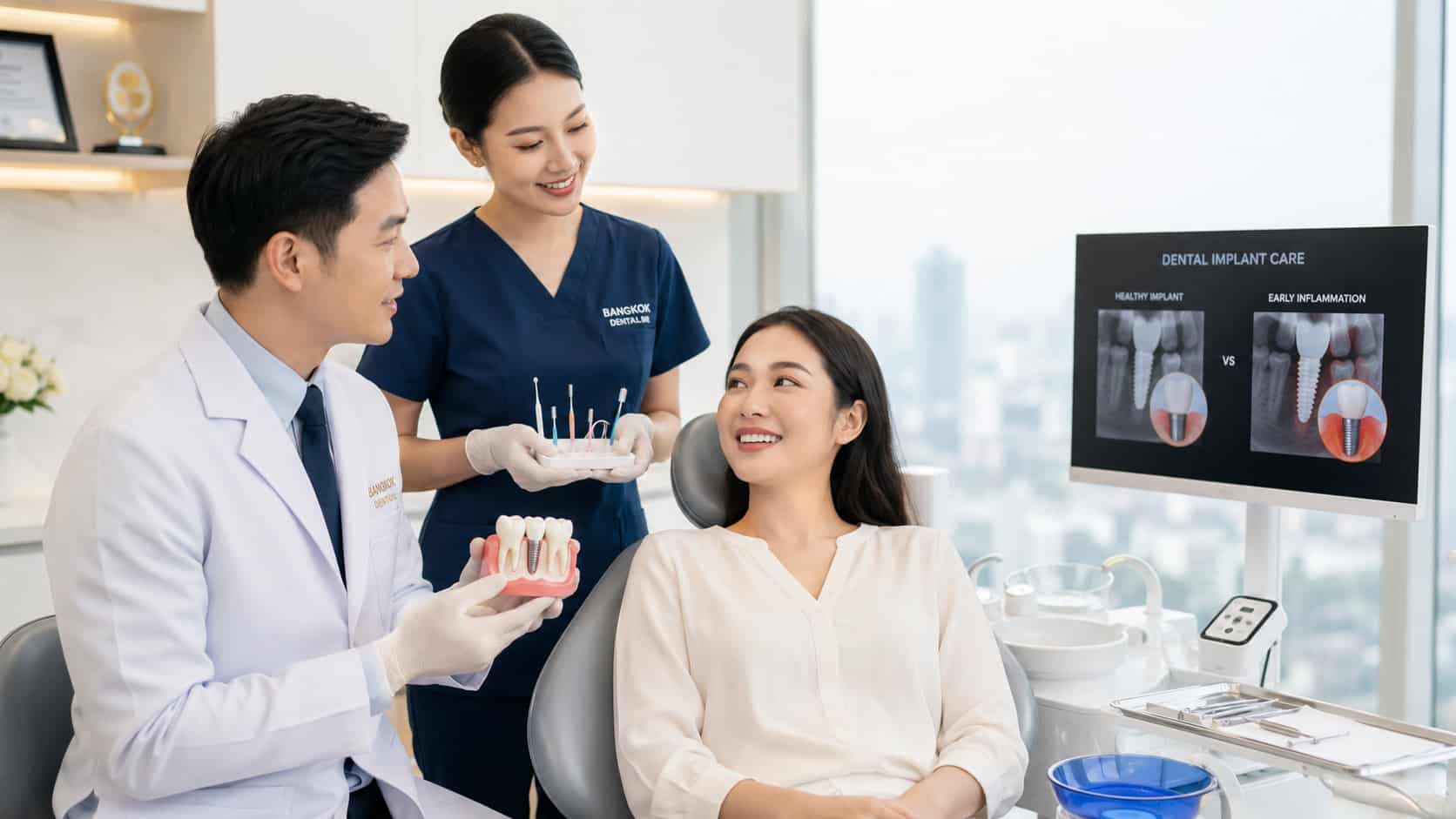 Cleaning Between and Around Implants